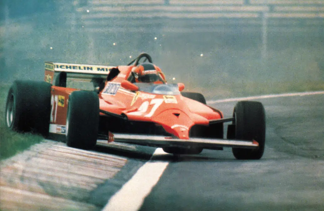 gilles villeneuve aos comandos de Ferrari