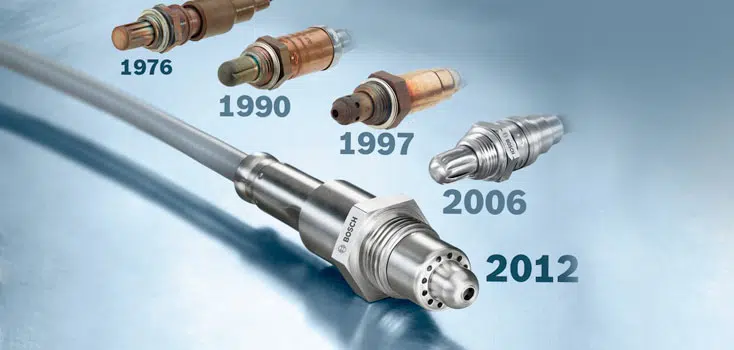 evolução da sonda lambda da Bosch