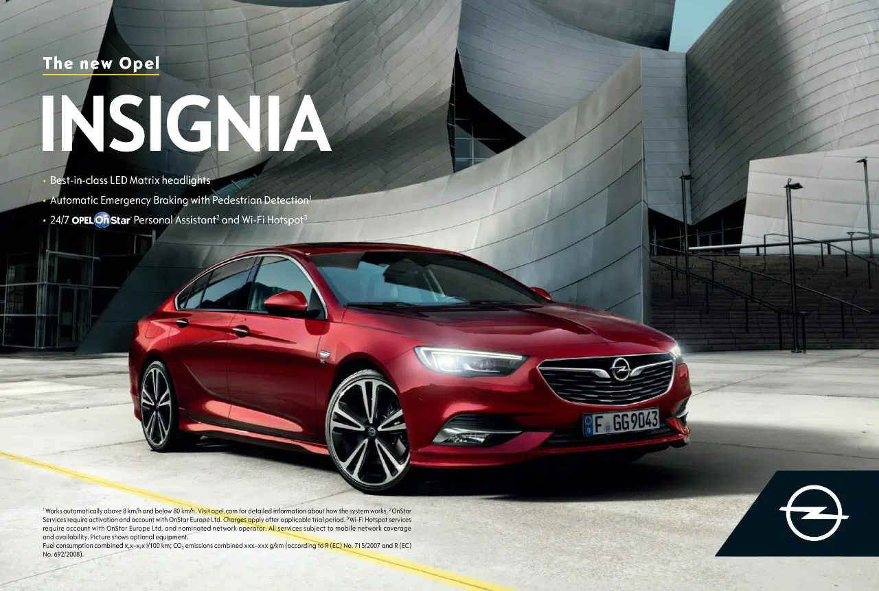 Campanha Opel Insignia com novo Logótipo e assinatura da marca