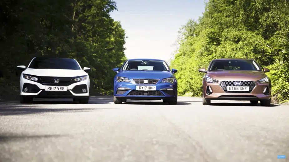 Drag Race — Honda Civic vs SEAT Leon vs Hyundai i30