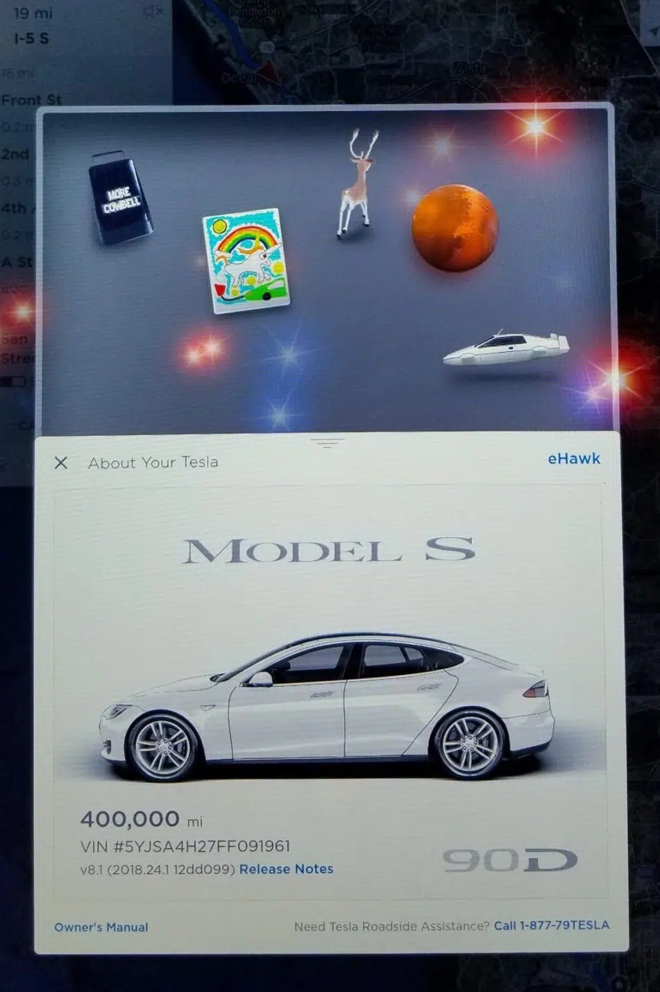 Tesla Model S, 400 mil milhas ou 643 mil quilómetros