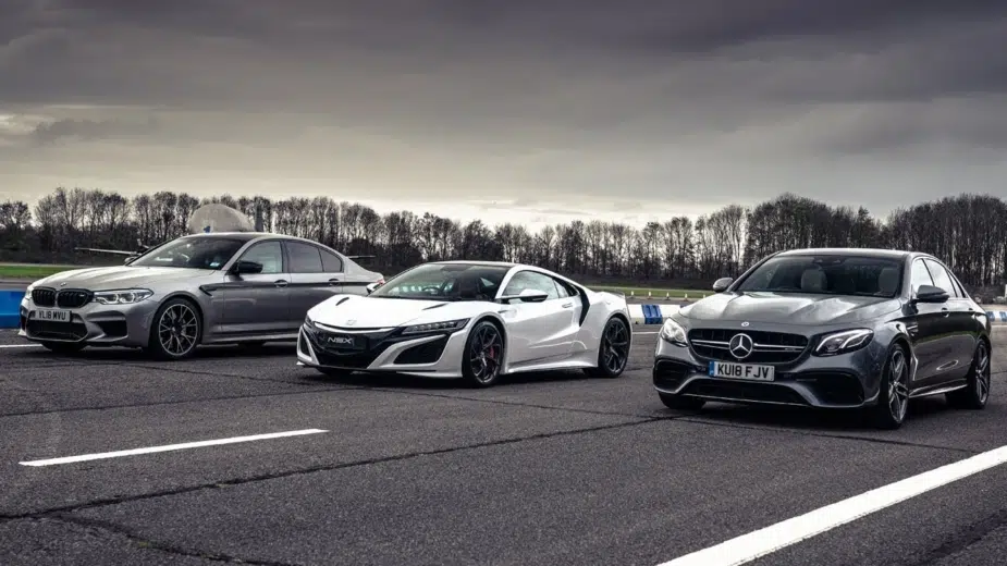 Mercedes-AMG E 63 S vs Honda NSX vs BMW M5 Competition