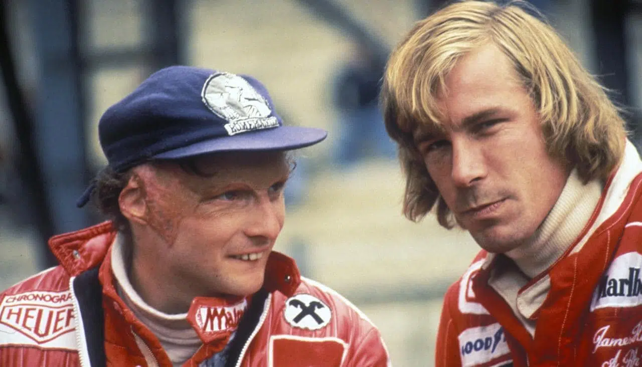 Niki Lauda com James Hunt