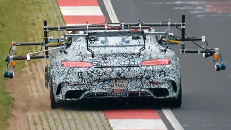 Mercedes-AMG GT Black Series Nurburgring, video espia