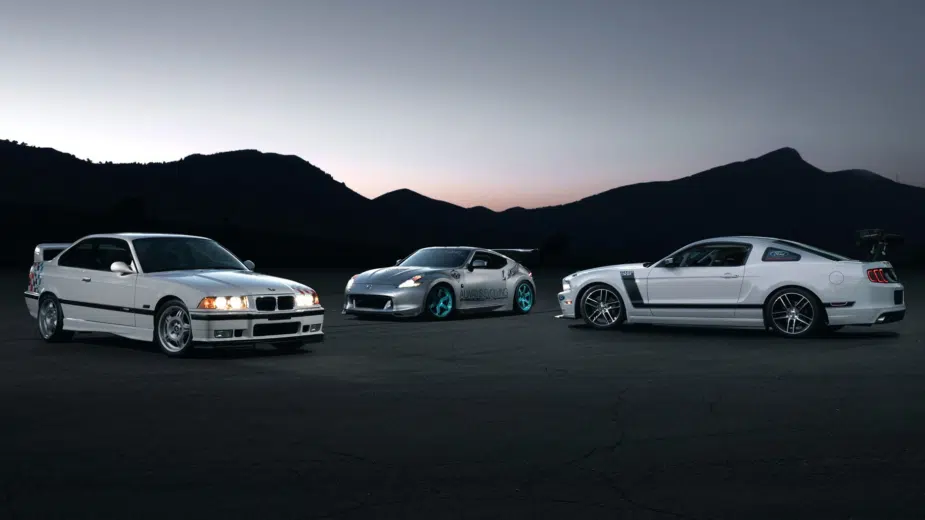 BMW M3 Lightweight, Nissan 370Z, Ford Mustang