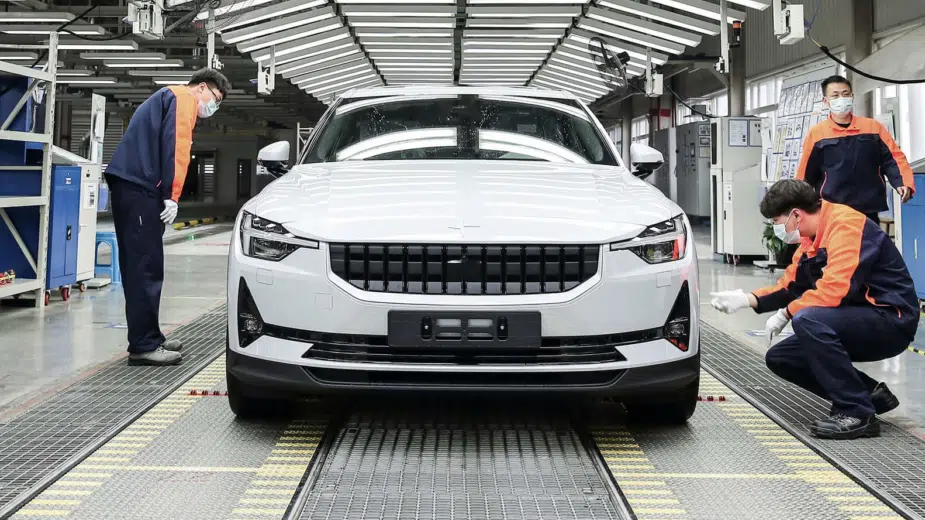 Polestar 2 — linha de produção