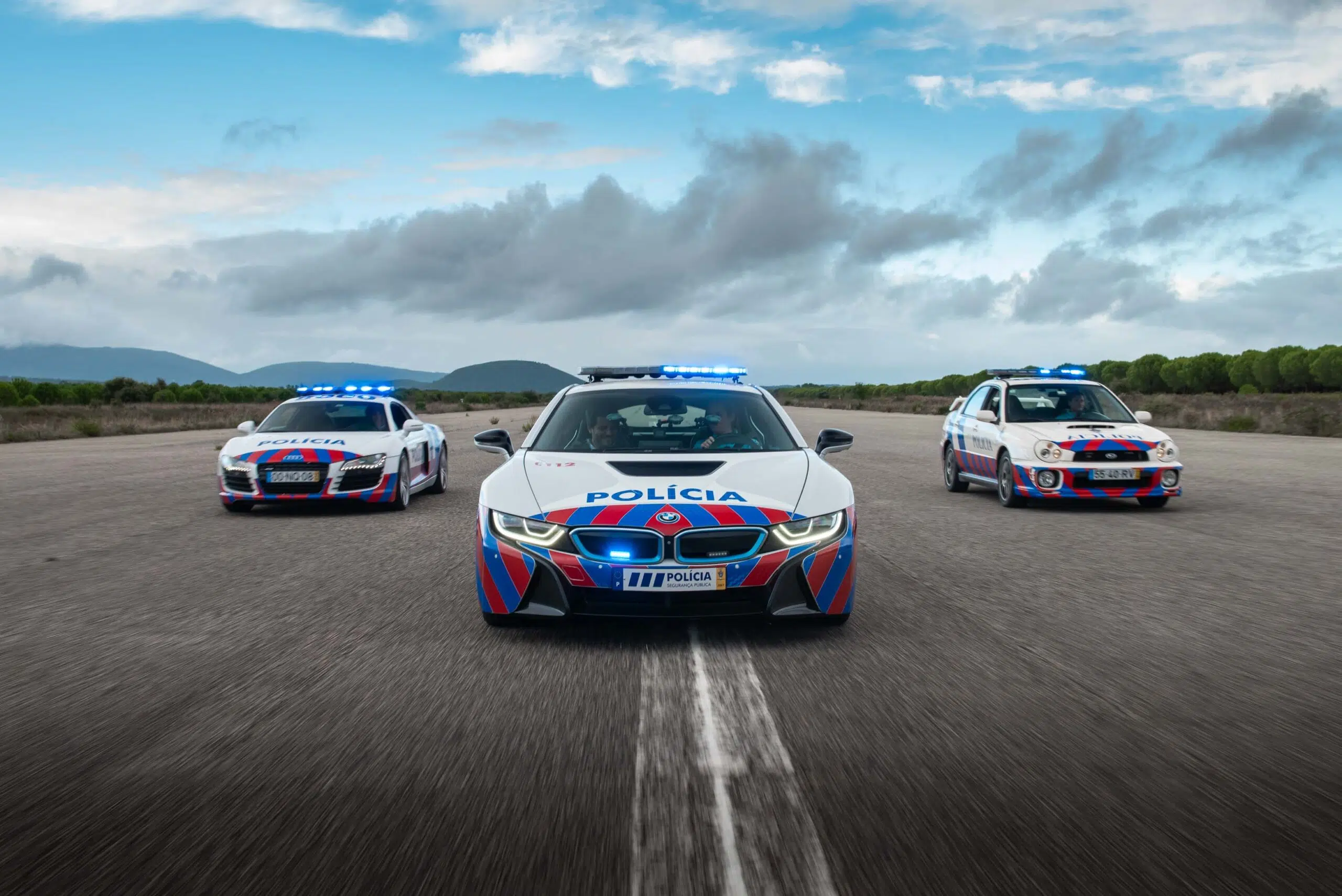 BMW I8 PSP, Subaru Impreza, Audi R8