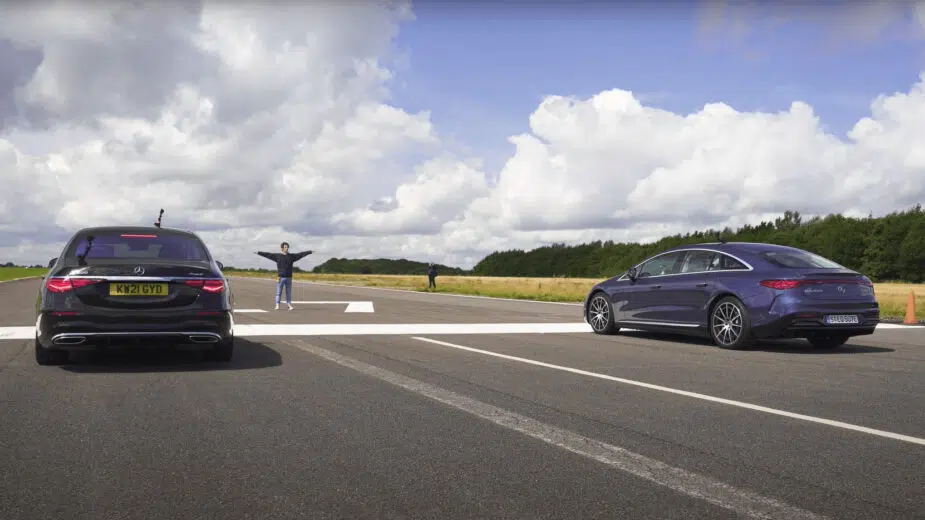 Drag race Mercedes-Benz EQS e Classe S