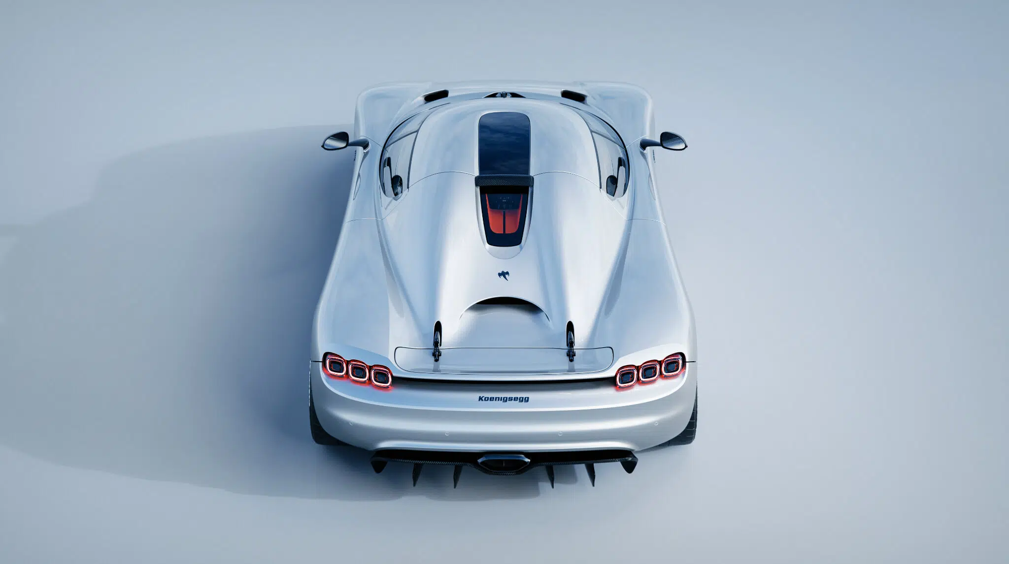 Koenigsegg CC850 traseira, plano picaado