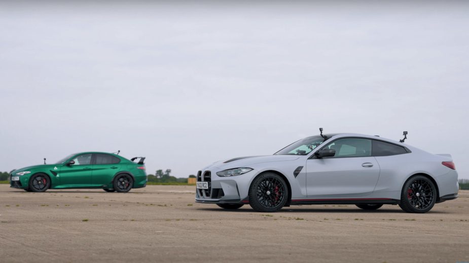 Alfa Romeo Giulia GTA vs BMW M4 CSL.  Who wins in a drag race?