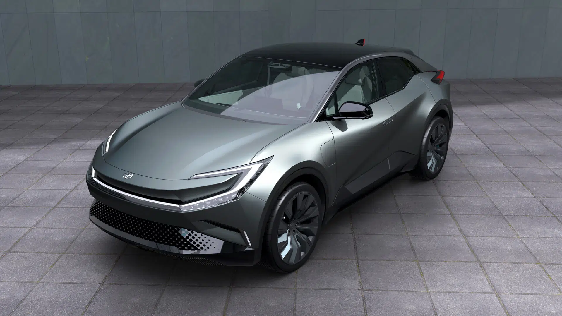 Toyota bZ compact SUV Concept, de frente visto de cima