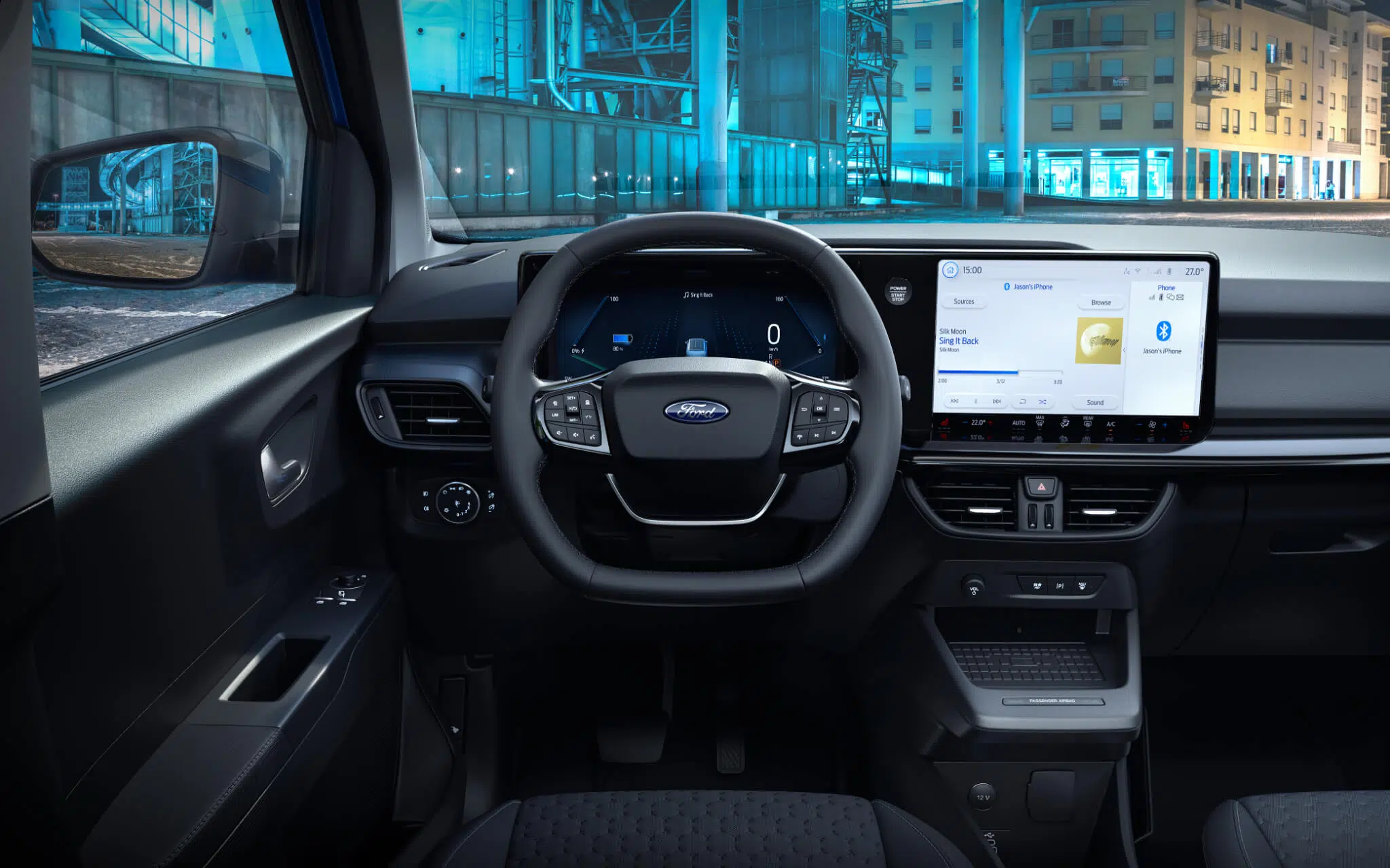 Interior da Ford E-transit courier