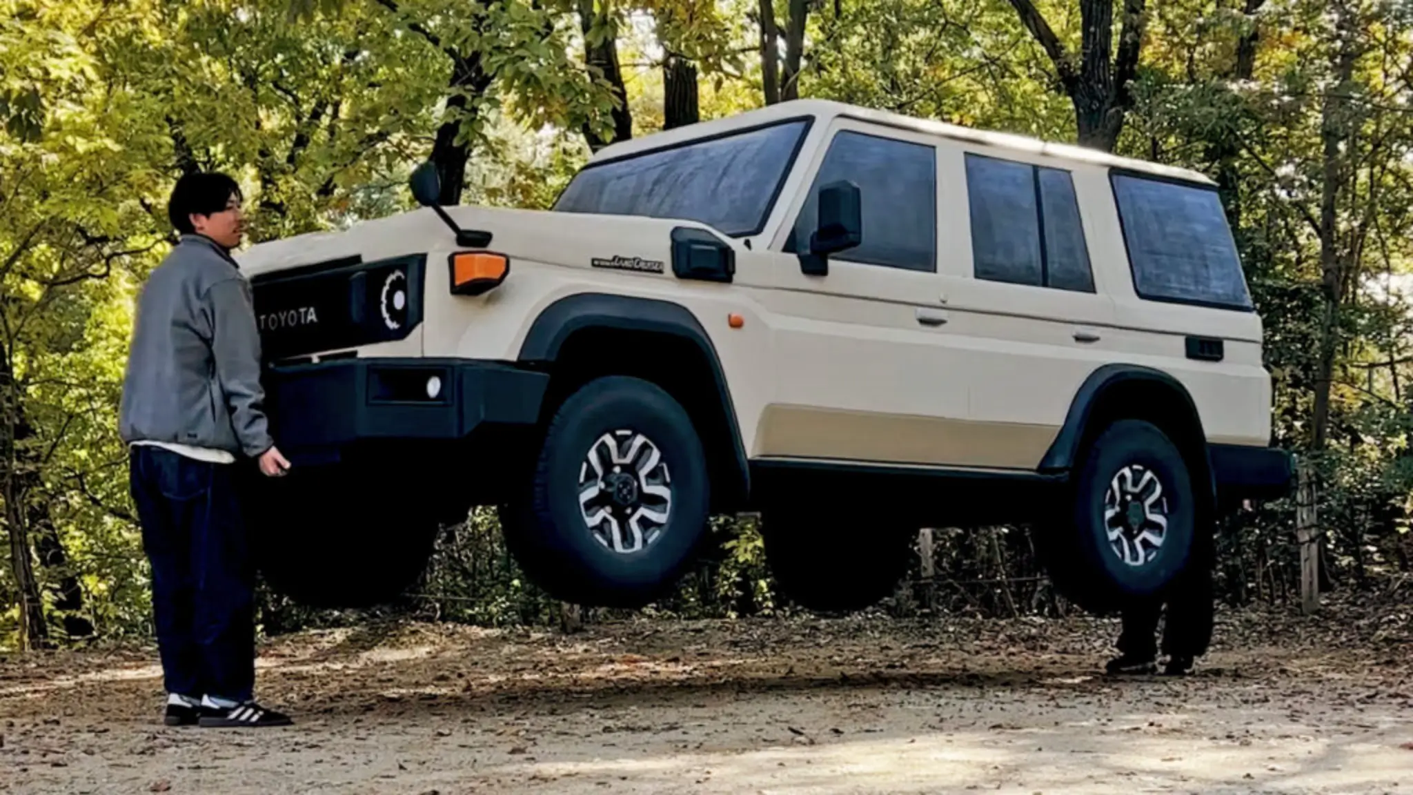 Este Toyota Land Cruiser 70 é tão leve como uma pena