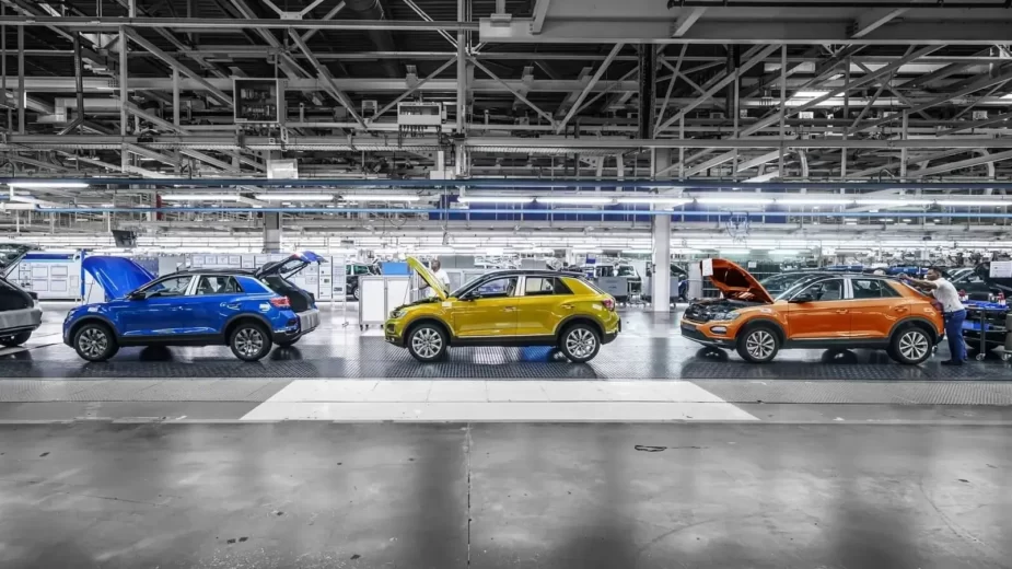 Volkswagen T-Roc na linha de produção Autoeuropa