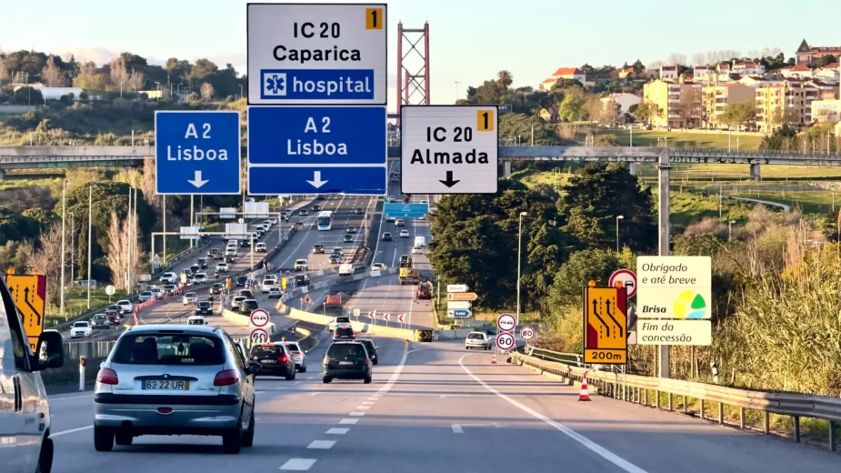 Autoestrada A2, acesso à ponte 25 de abril