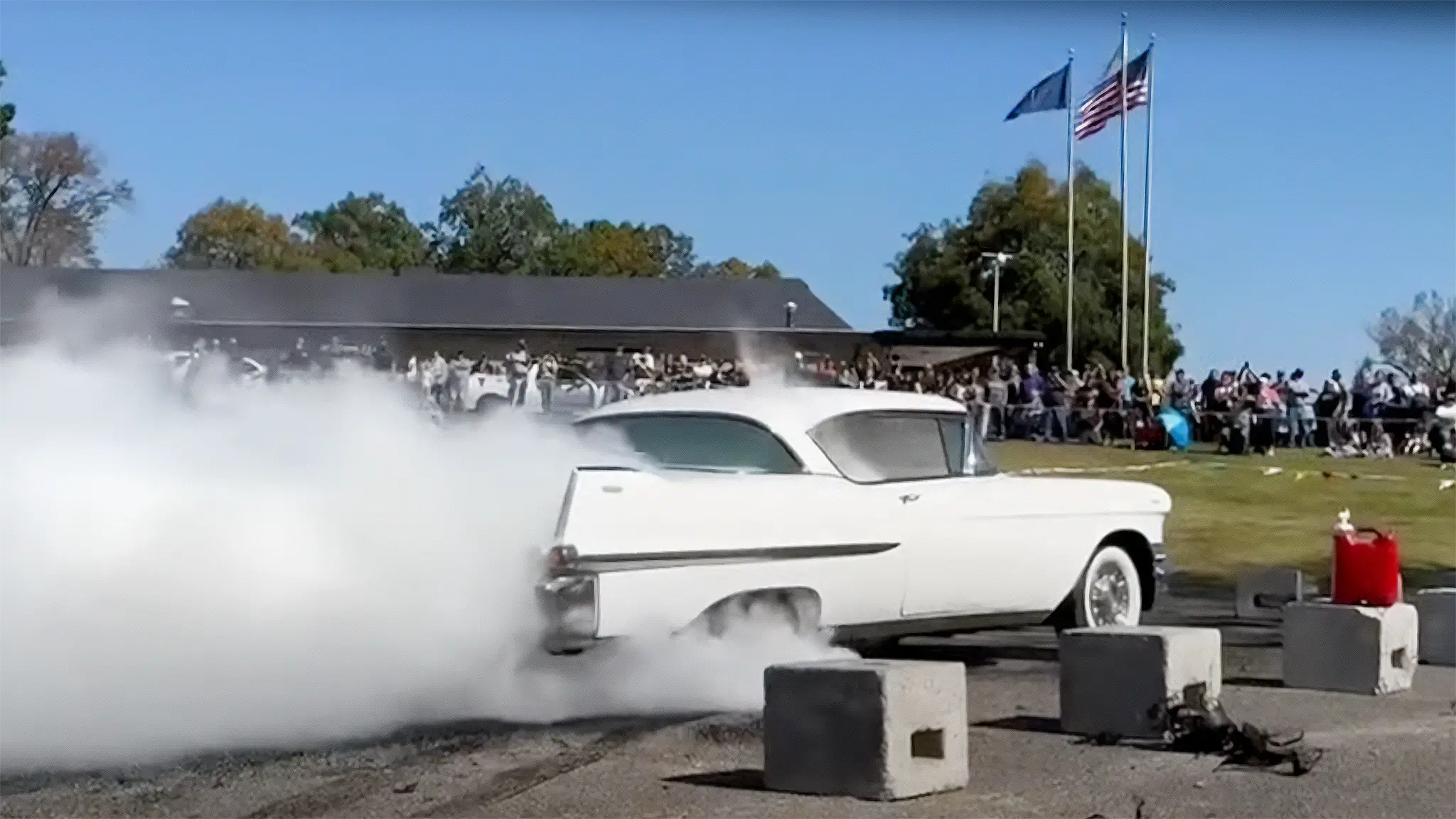 Cadillac Granny Burnout Contest