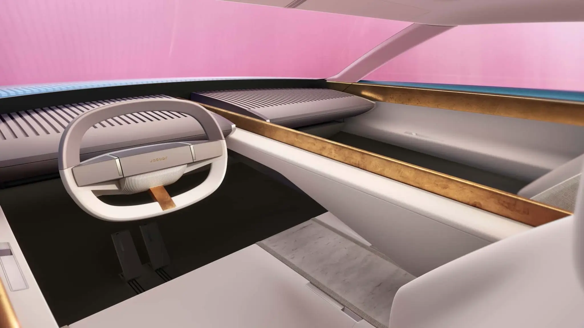 Jaguar Type 00 Miami Pink interior