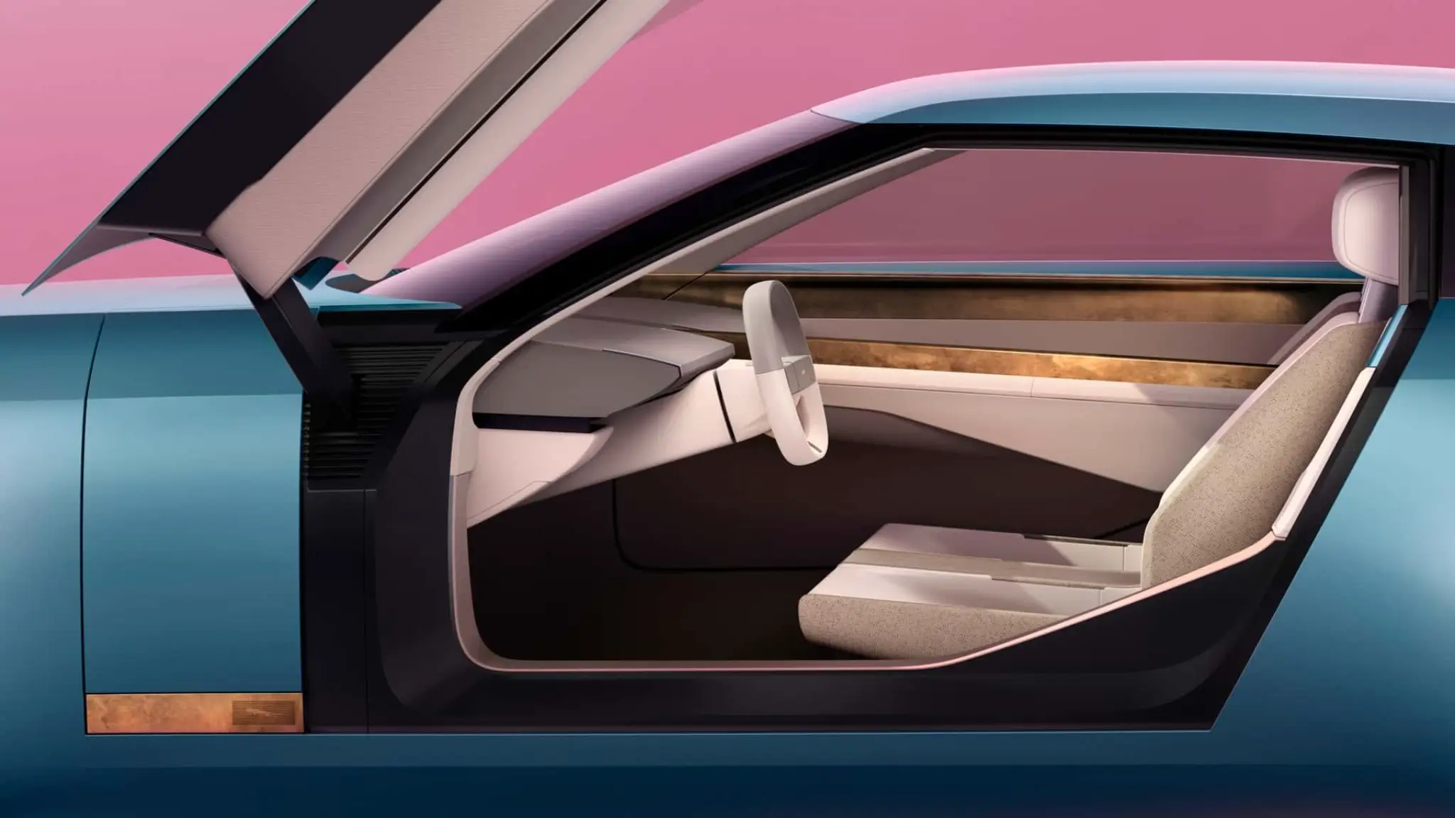 Jaguar Type 00 Miami Pink interior