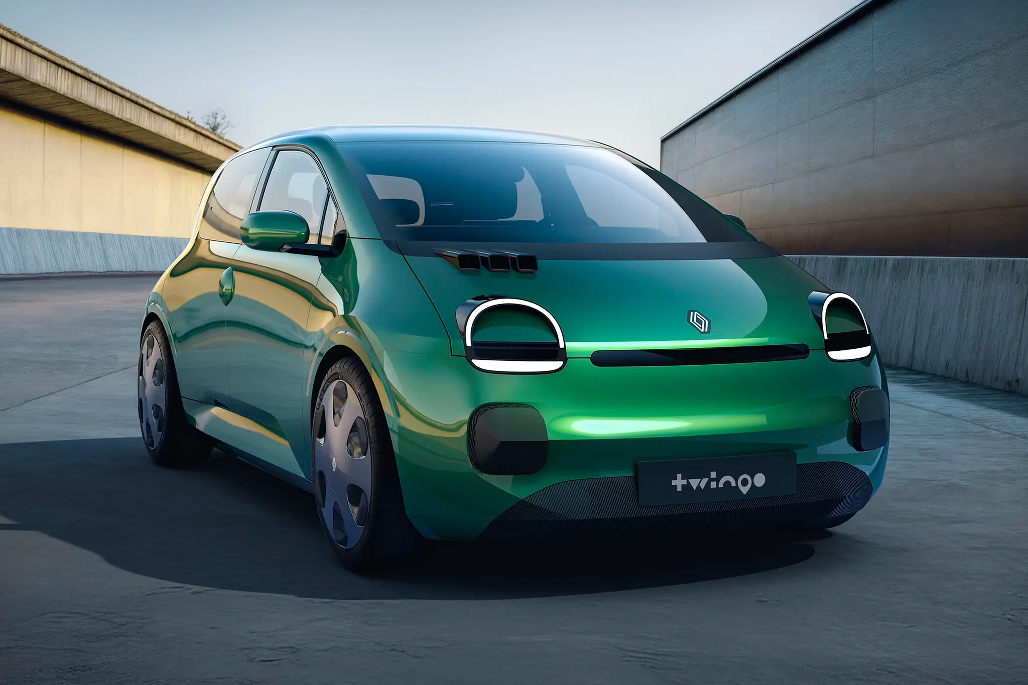 Renault Twingo E-Tech Electric Prototype - 3/4 de frente