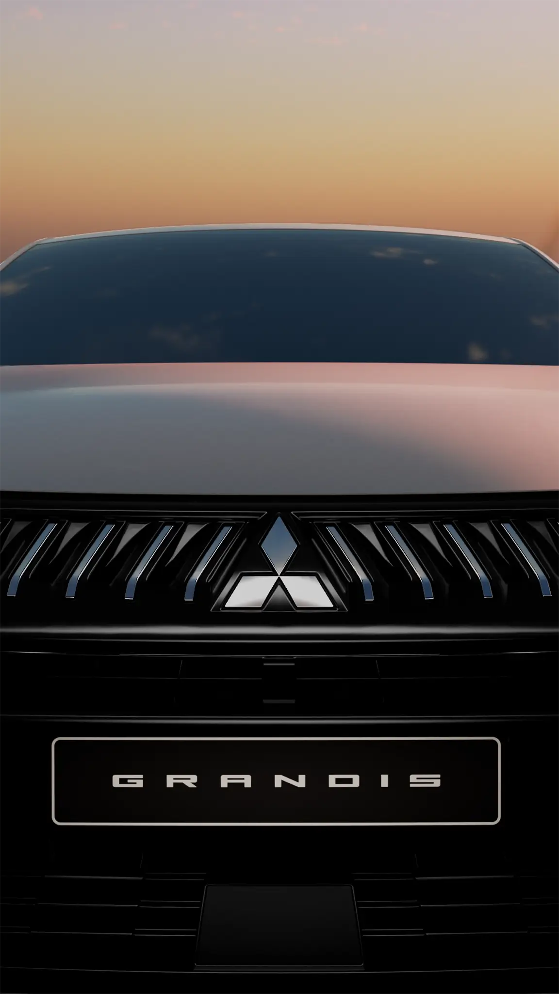 Mitsubishi Grandis teaser - grelha frontal