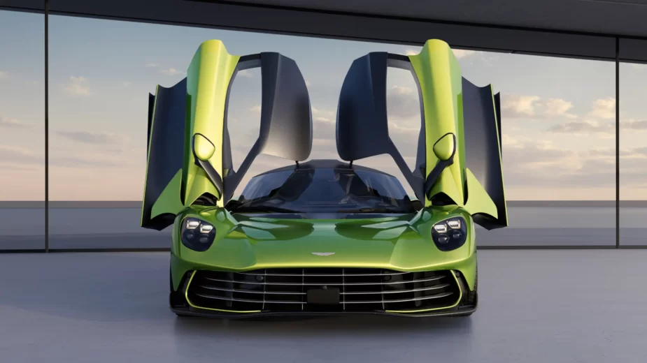 Aston Martin Valhalla, frente com portas abertas